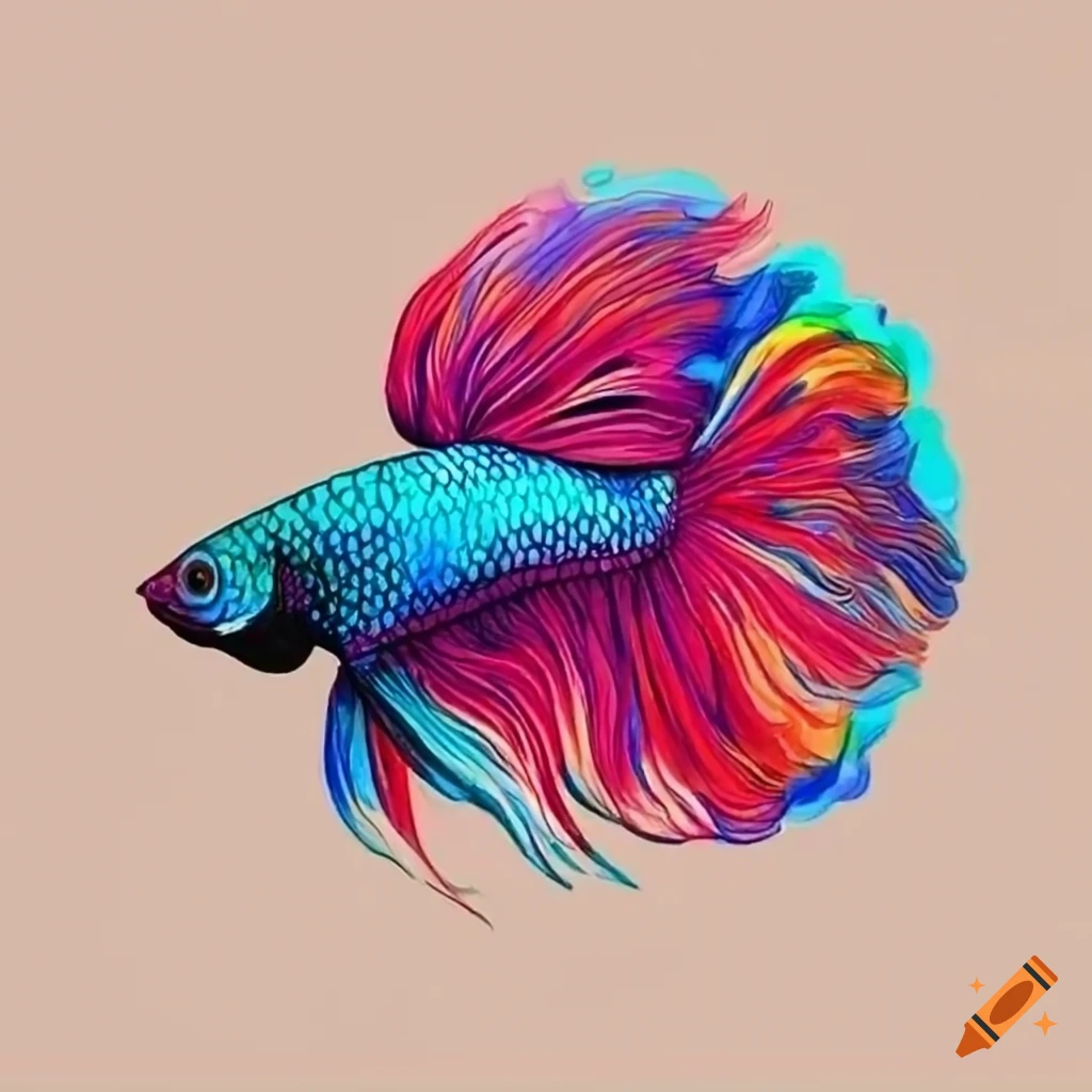 Another oil pastel drawing of another one of my fish. I love how their  colours reflect in the surface of the water! : r/drawing