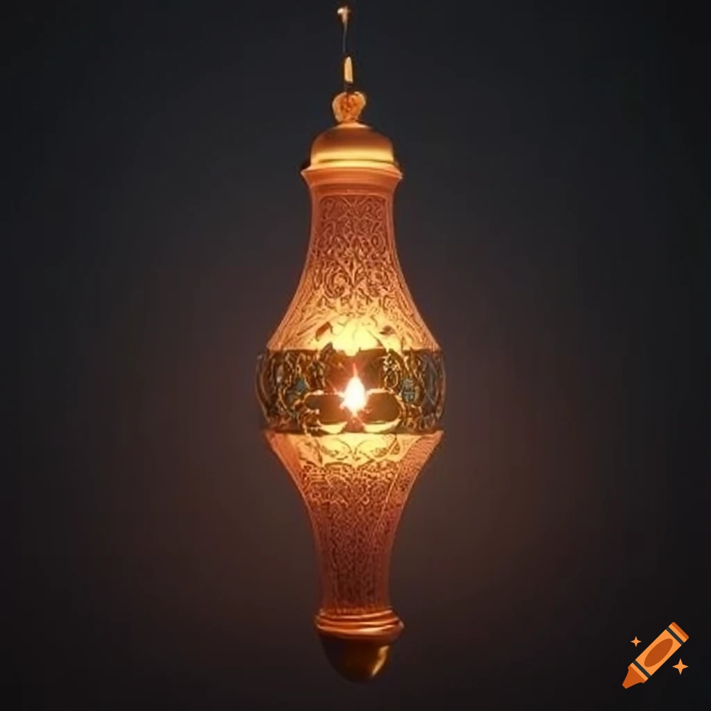 dark background with an arabian lamp