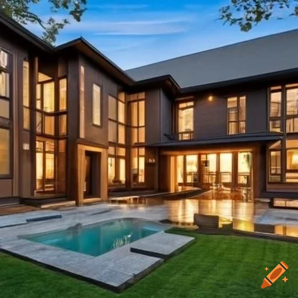 Modern craftsman mansion on Craiyon