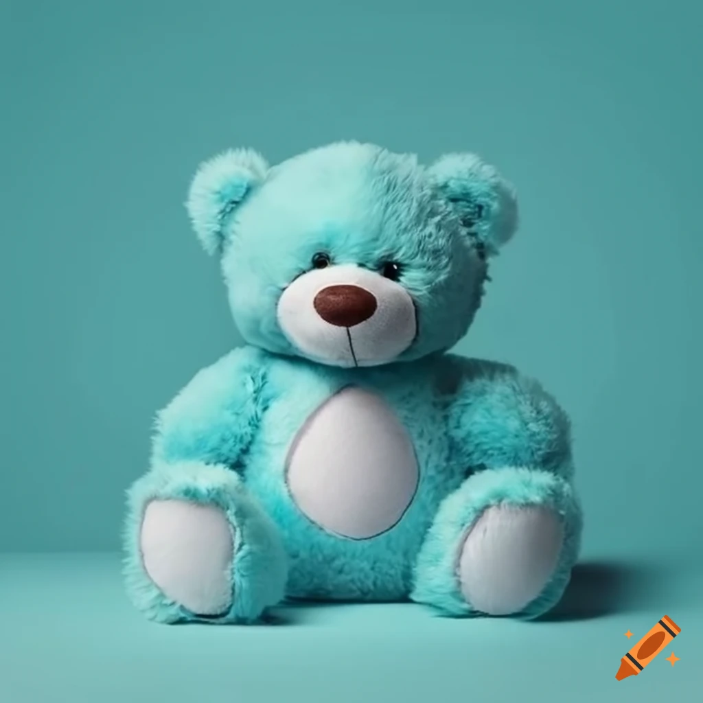 Turquoise Teddy Bear With A Blank T shirt On Craiyon