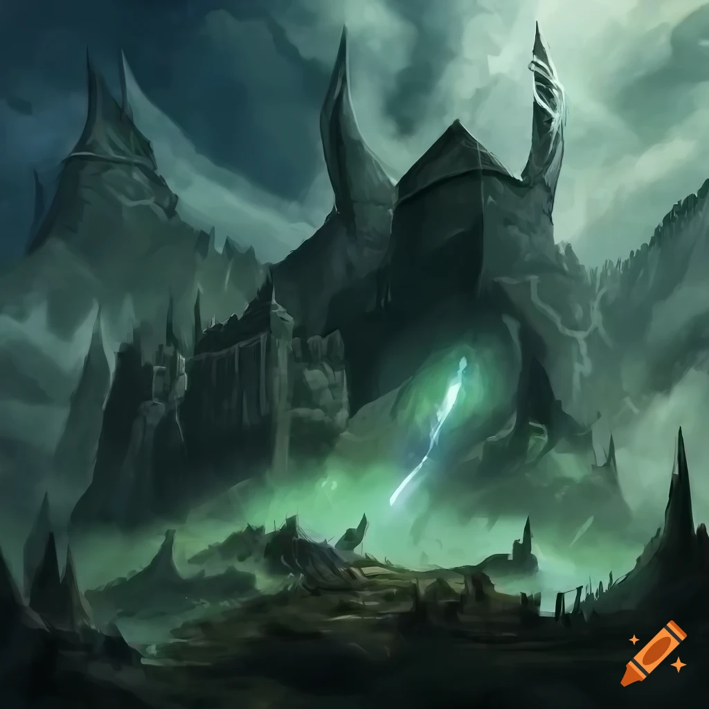 dark and mysterious cover art for a game called Dawn of the Dragonlord