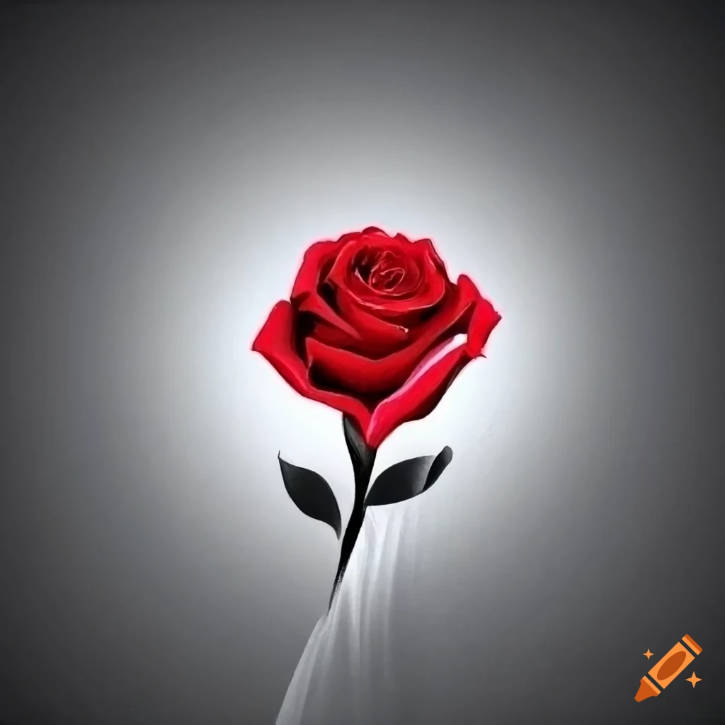 Vintage Red Rose Drawing Black Large Square Tile | Zazzle | Red rose drawing,  Rose drawing, Roses drawing