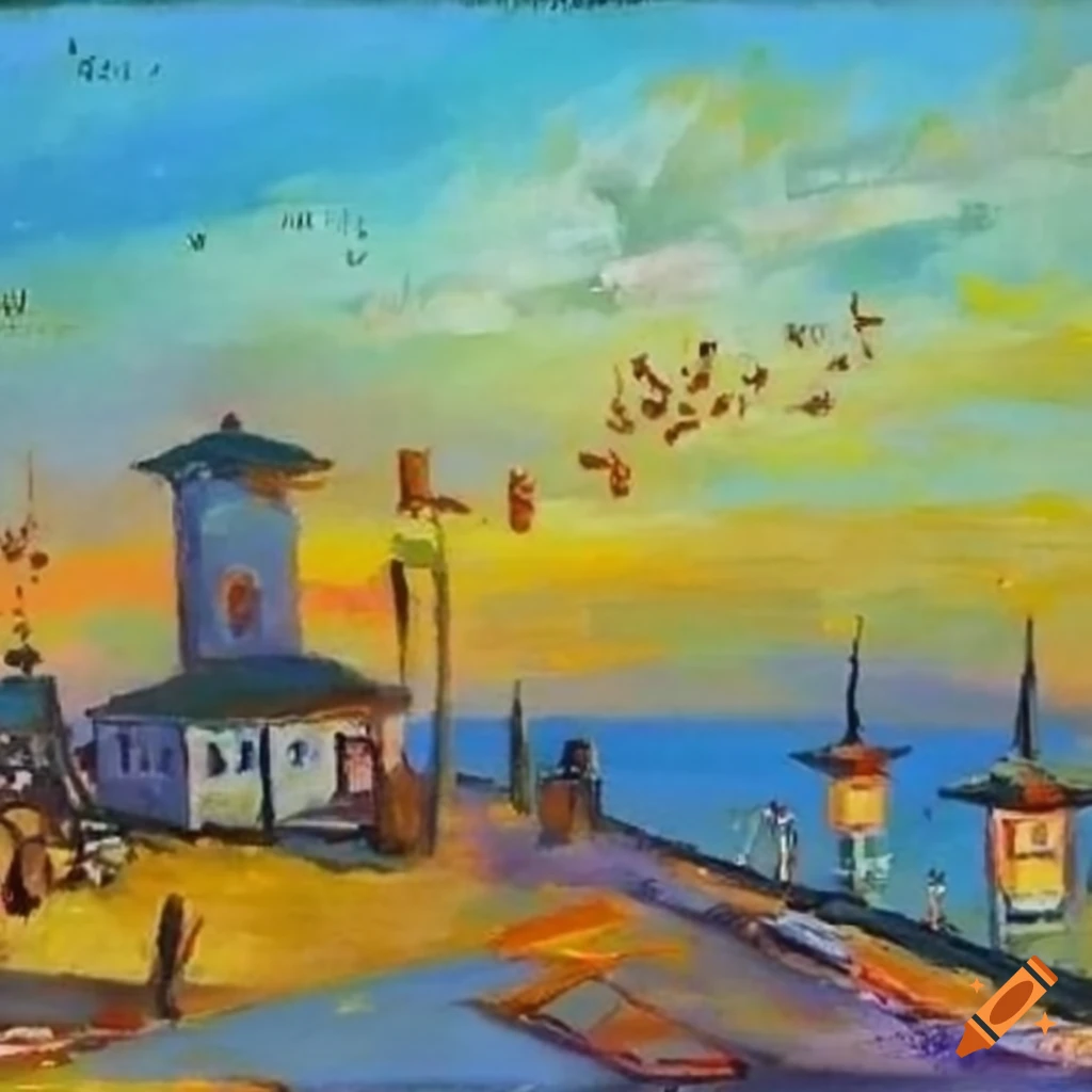 Oil painting by dobuzhinsky