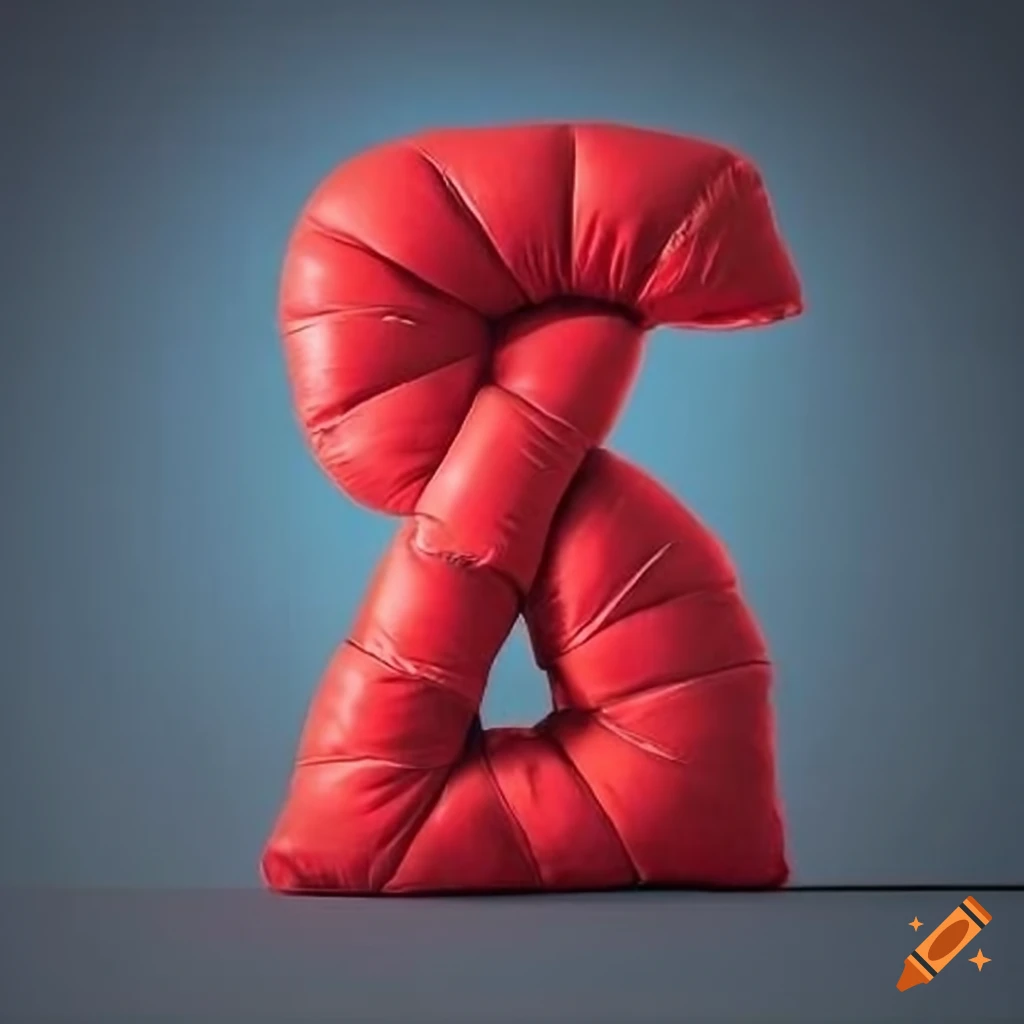 red down padded letter Z pillow