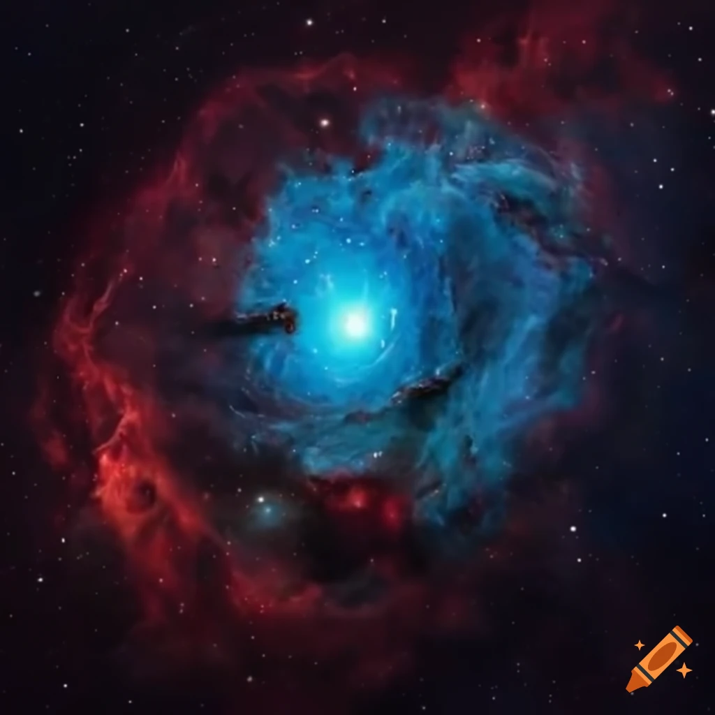 nebula flying through galaxies
