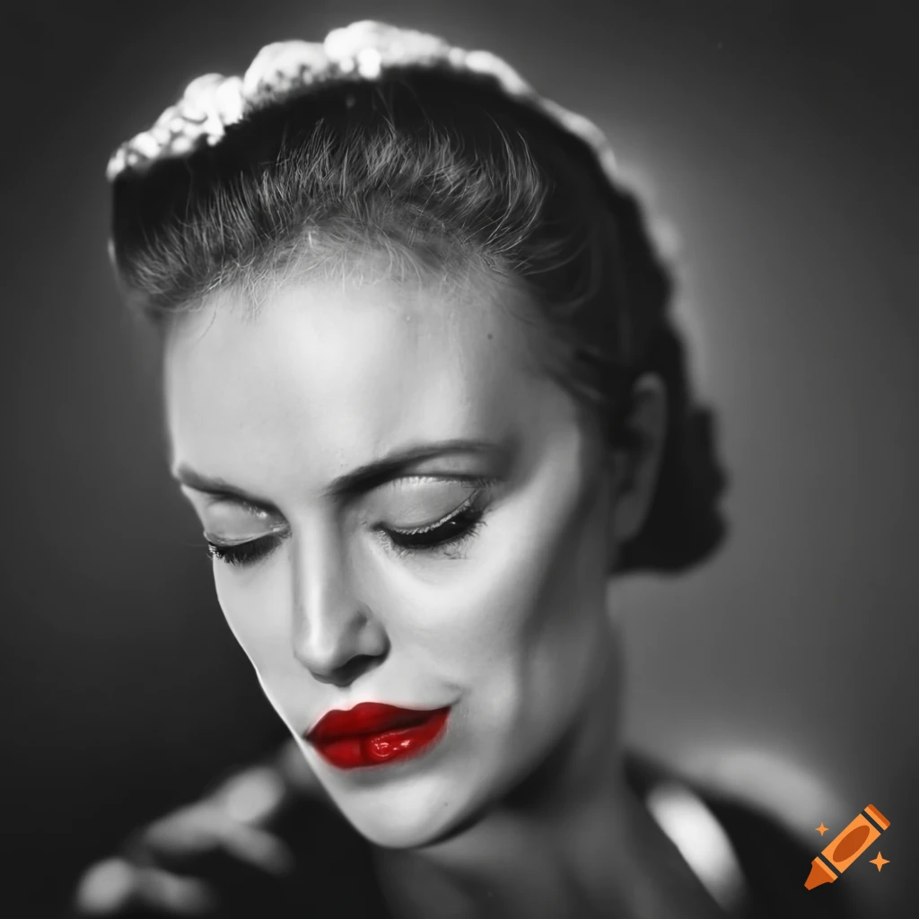 monochrome-portrait-of-marie-elsa-lanchester-with-closed-eyes