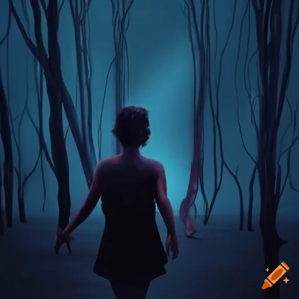 person dancing in a polluted environment