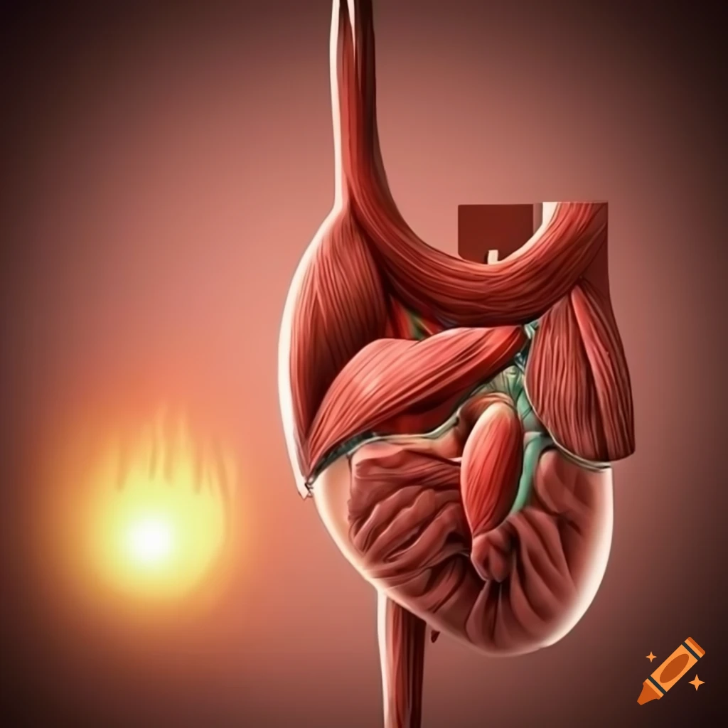 detailed illustration of human body anatomy with organs, bones, muscles, and blood vessels