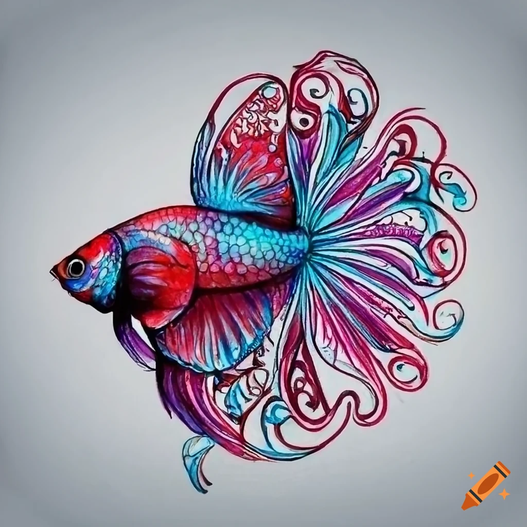 Betta Fish Tattoo, Betta fish tattoo design, women's Betta fish tattoo,  Betta fish tattoo designs | Tatuaggi, Betta