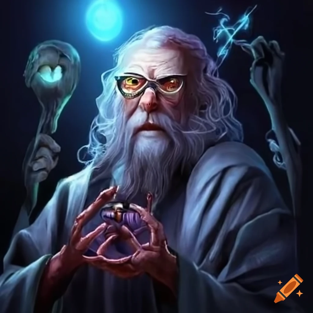 Illustration Of A Mad Scientist As A Wizard On Craiyon