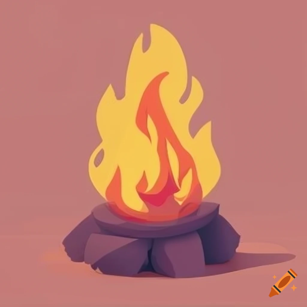 minimalist vector of a campfire