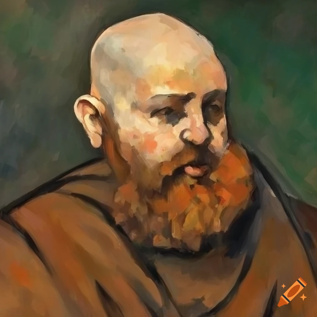 painting of a overweight man in a Monk's habit
