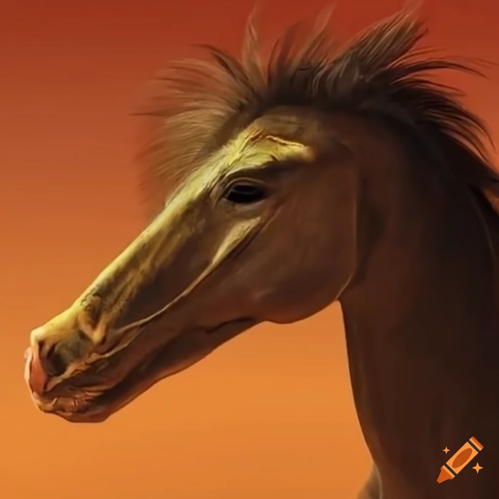 hybrid animal: goanna mixed with a horse