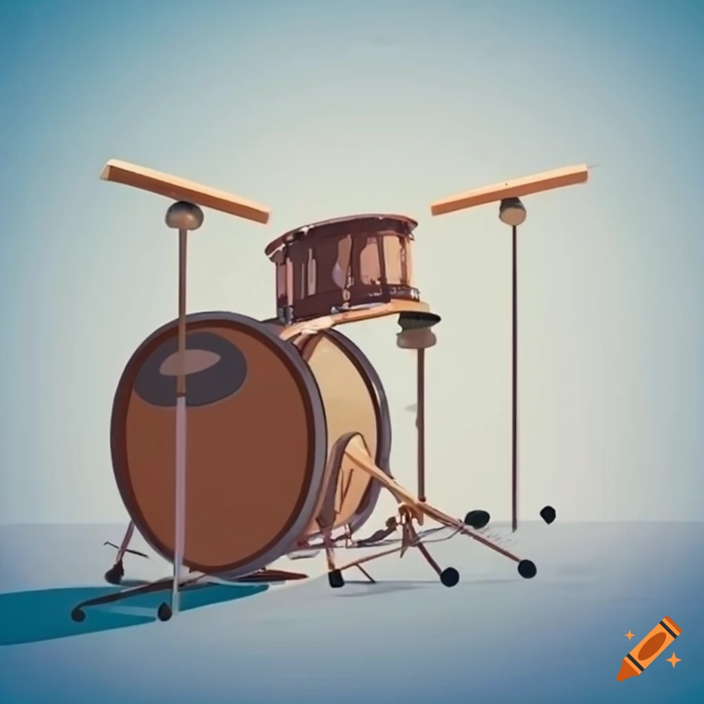 Abstract image of drums in the sky on Craiyon