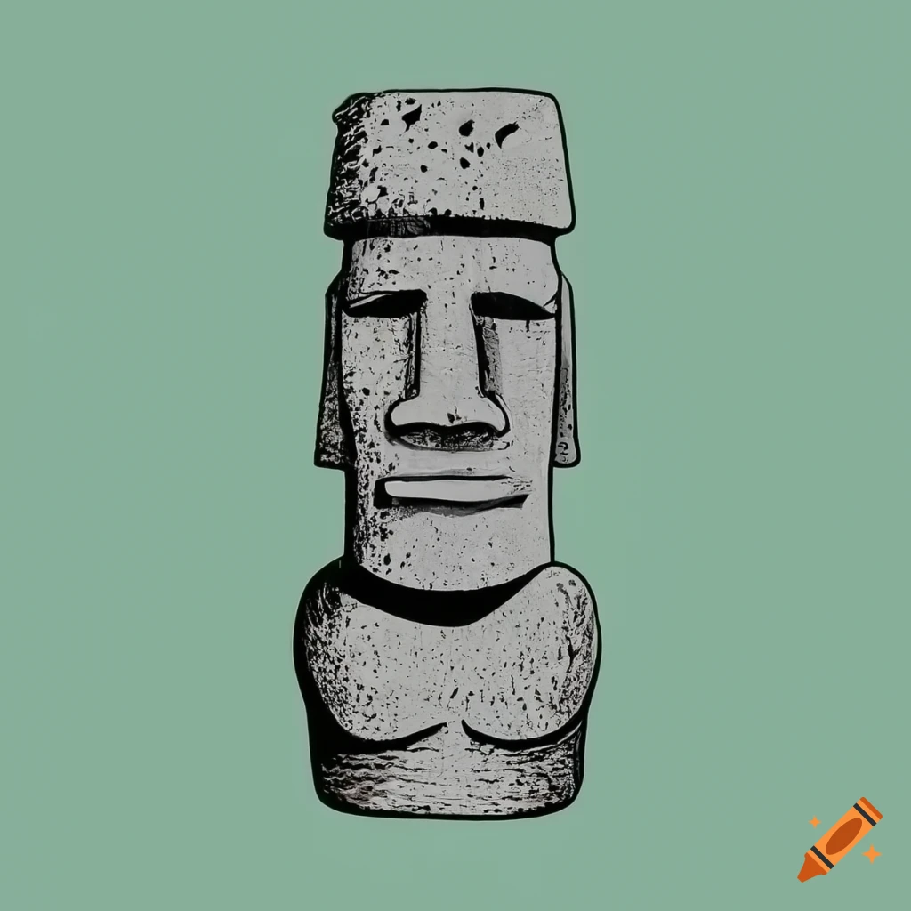 Miniature moai statue aquarium figure on Craiyon