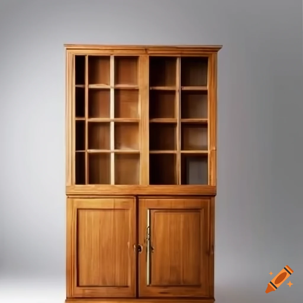 Mueble de madera con cajones y estantes para libros on Craiyon