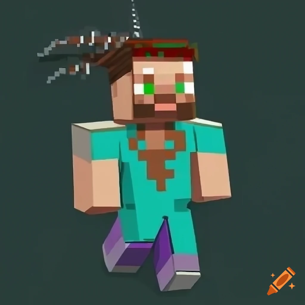 Minecraft steve in native american style on Craiyon