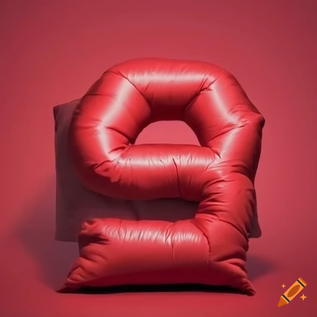 Red zshaped pillow with perfect folds on Craiyon