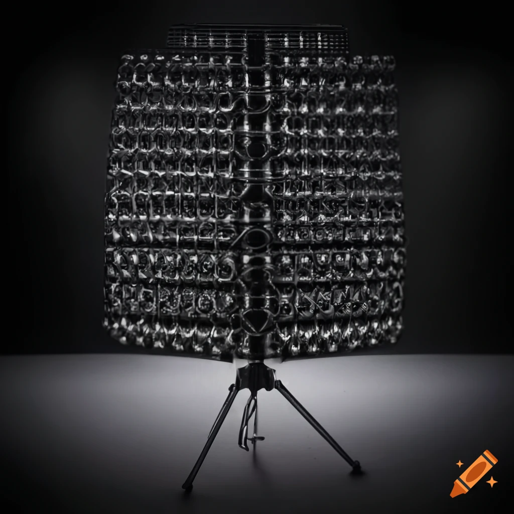 Microphone array detecting sound waves on Craiyon