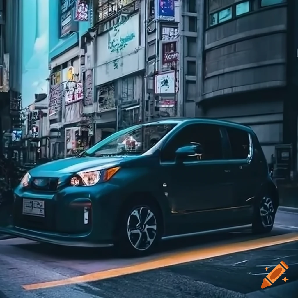 Subaru up compact driving in tokyo