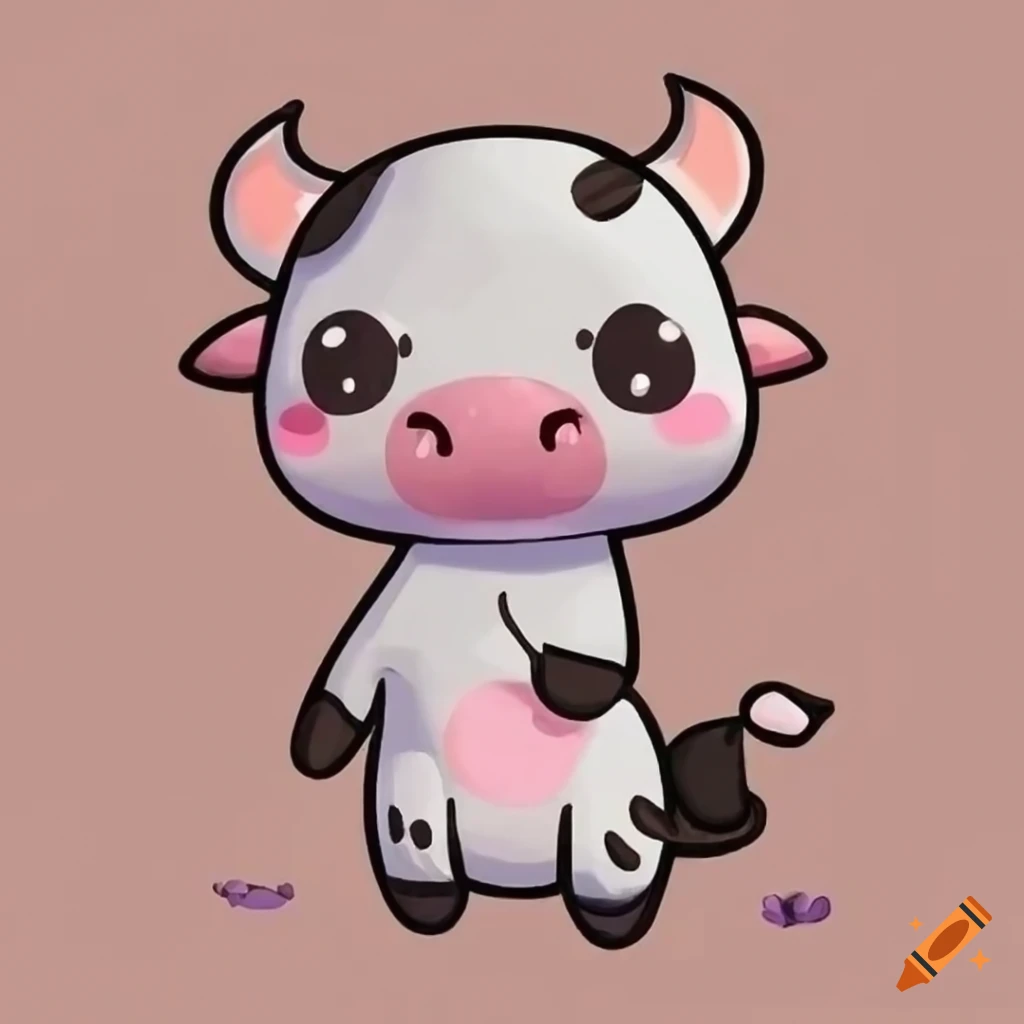 Cute pink strawberry cow on Craiyon