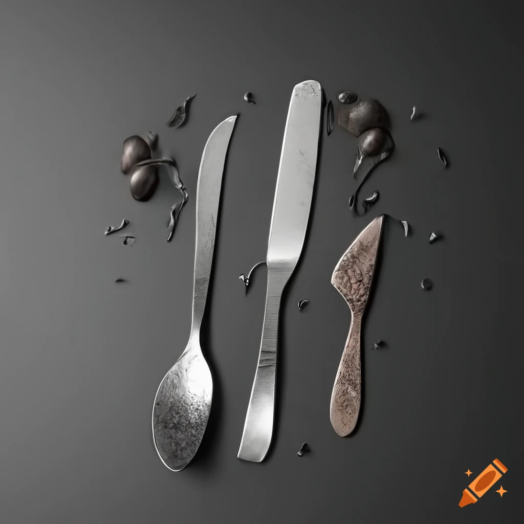 tribal-inspired metallic cutlery