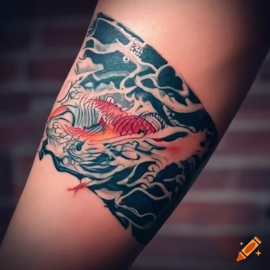 Japanese Wave Waterproof Full Tiger Fox Tattoo Sticker Large Arm Sleeve For  Men And Womens Tattoo Designs For Body From Soapsane, $5.08 | DHgate.Com
