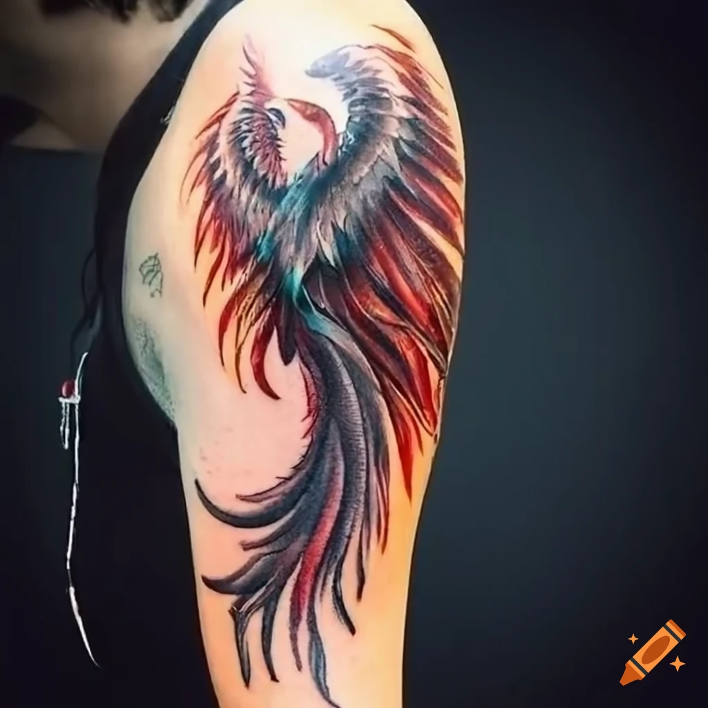 Paradise Artist Retreat : Tattoos : Realistic : Phoenix Back Piece