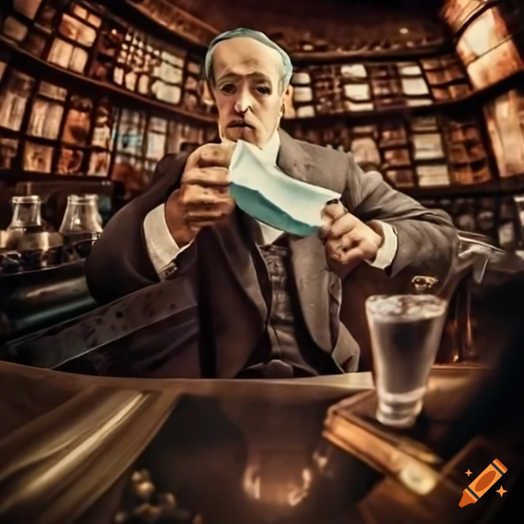 photo of a bartender wiping a glass