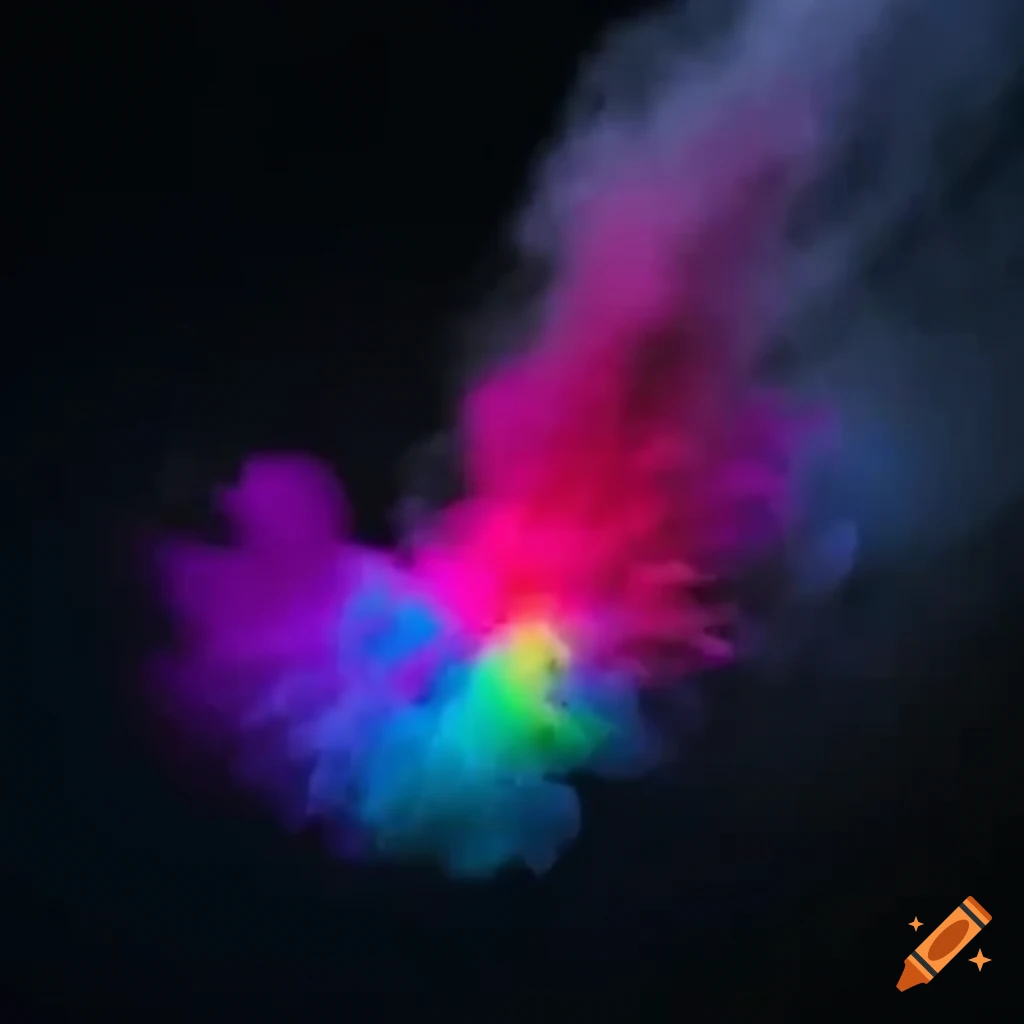 colorful powder exploding in the air
