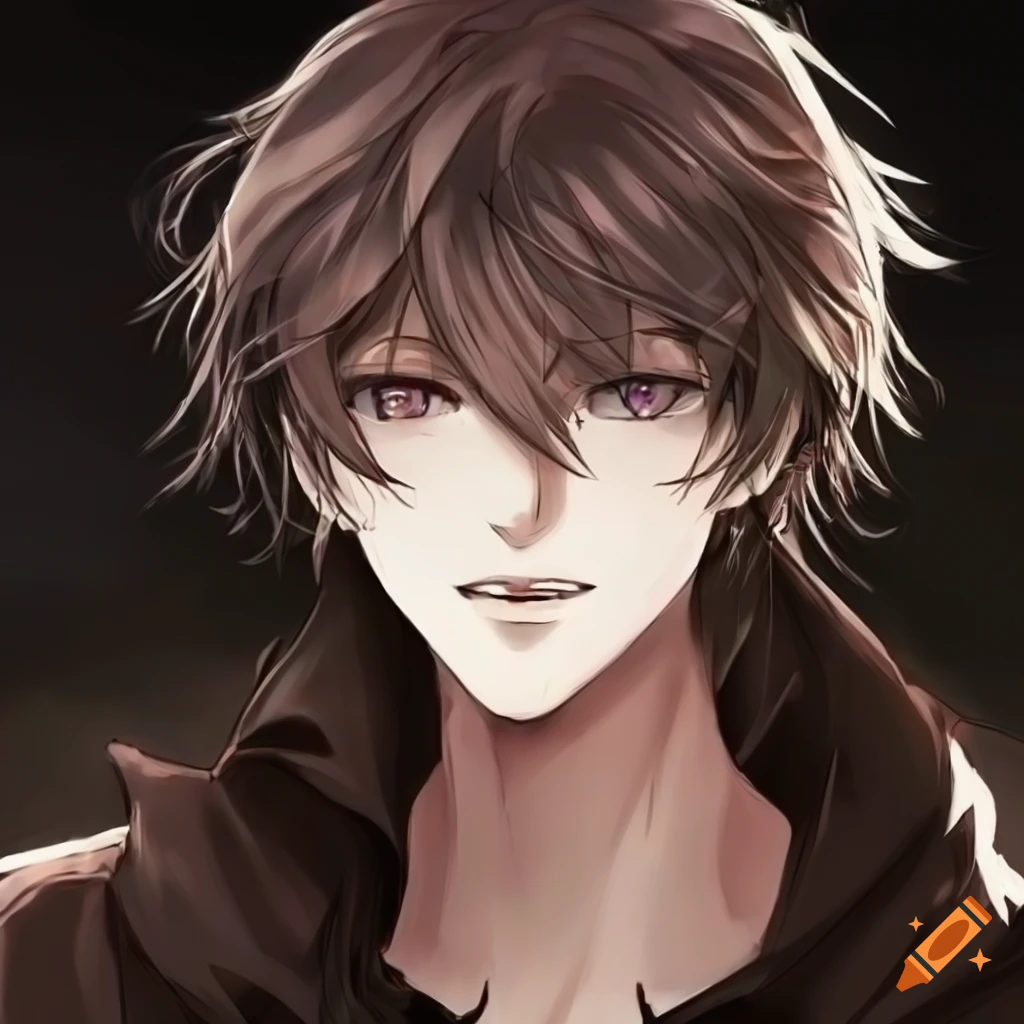 image of a handsome anime vampire