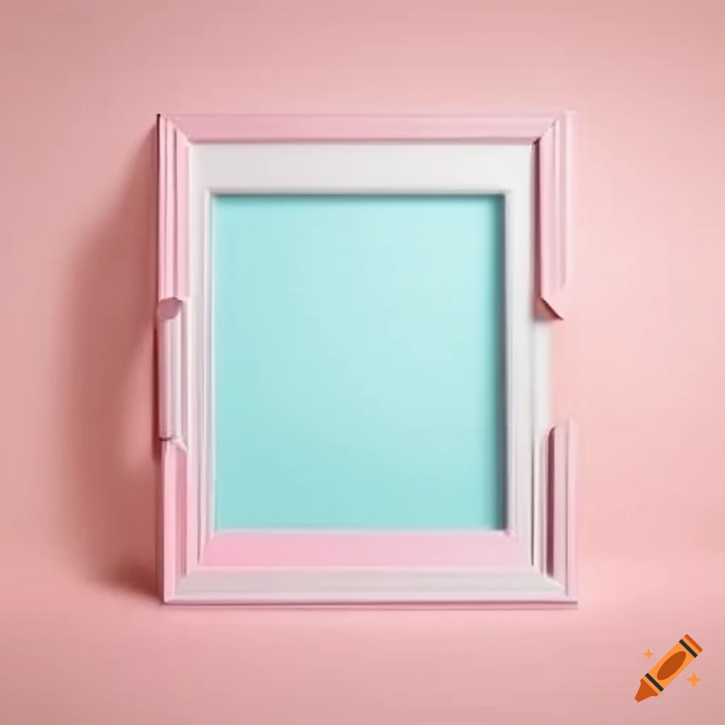 Wooden photo frame with golden strip detail on Craiyon