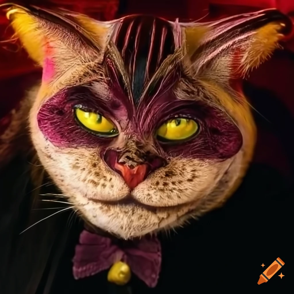 Cheshire cat as a blackjack dealer in wonderland vegas