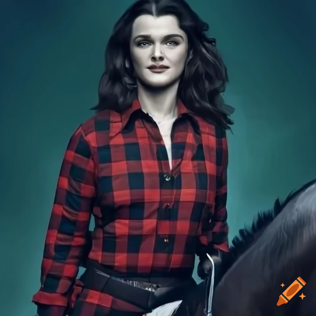 detailed photograph of Rachel Weisz as a horse rider