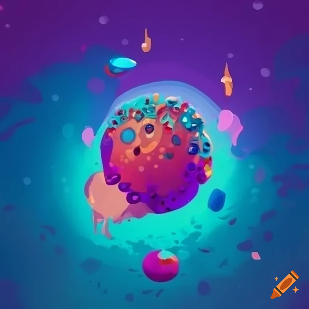 Kurzgesagt logo on Craiyon