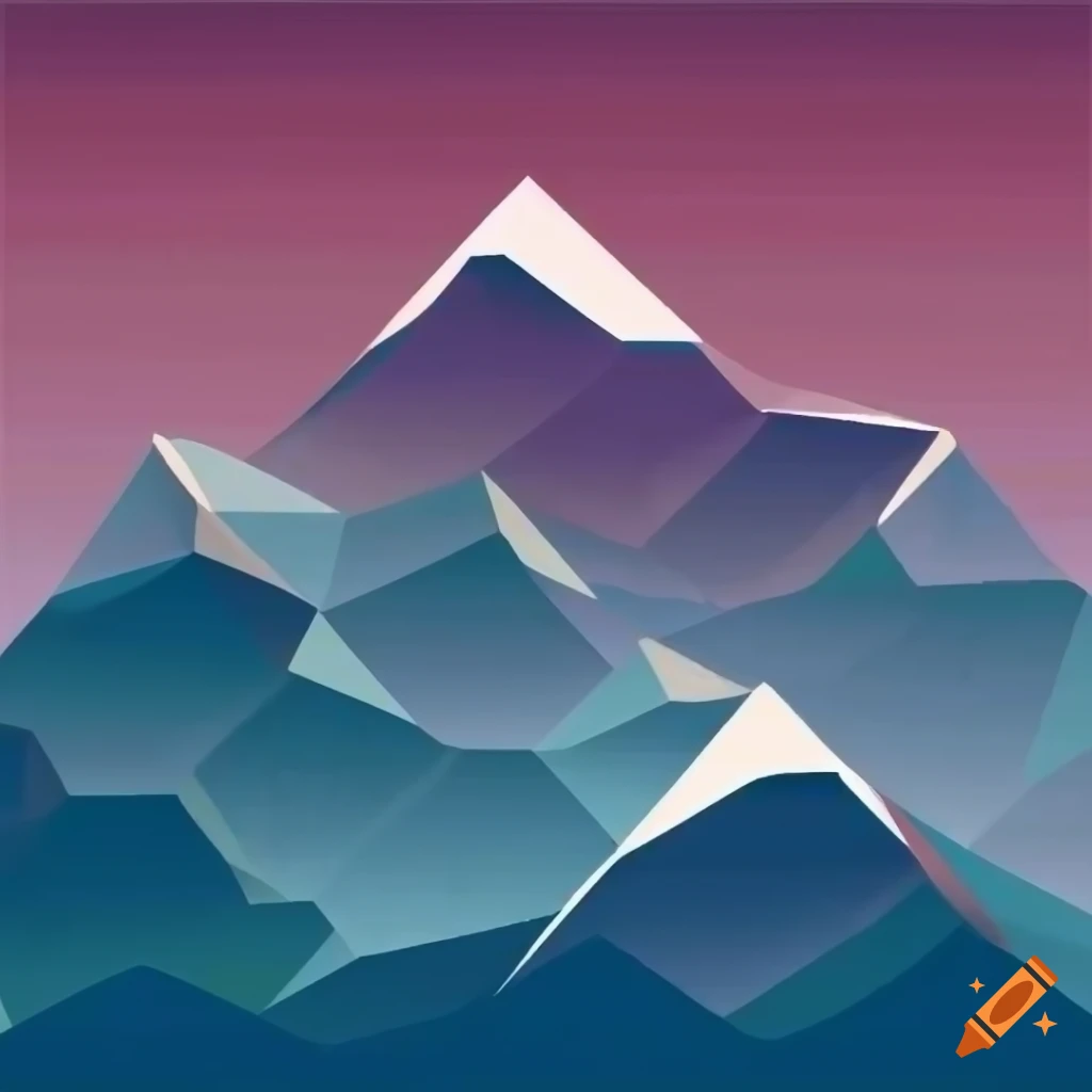 polygon style mountains