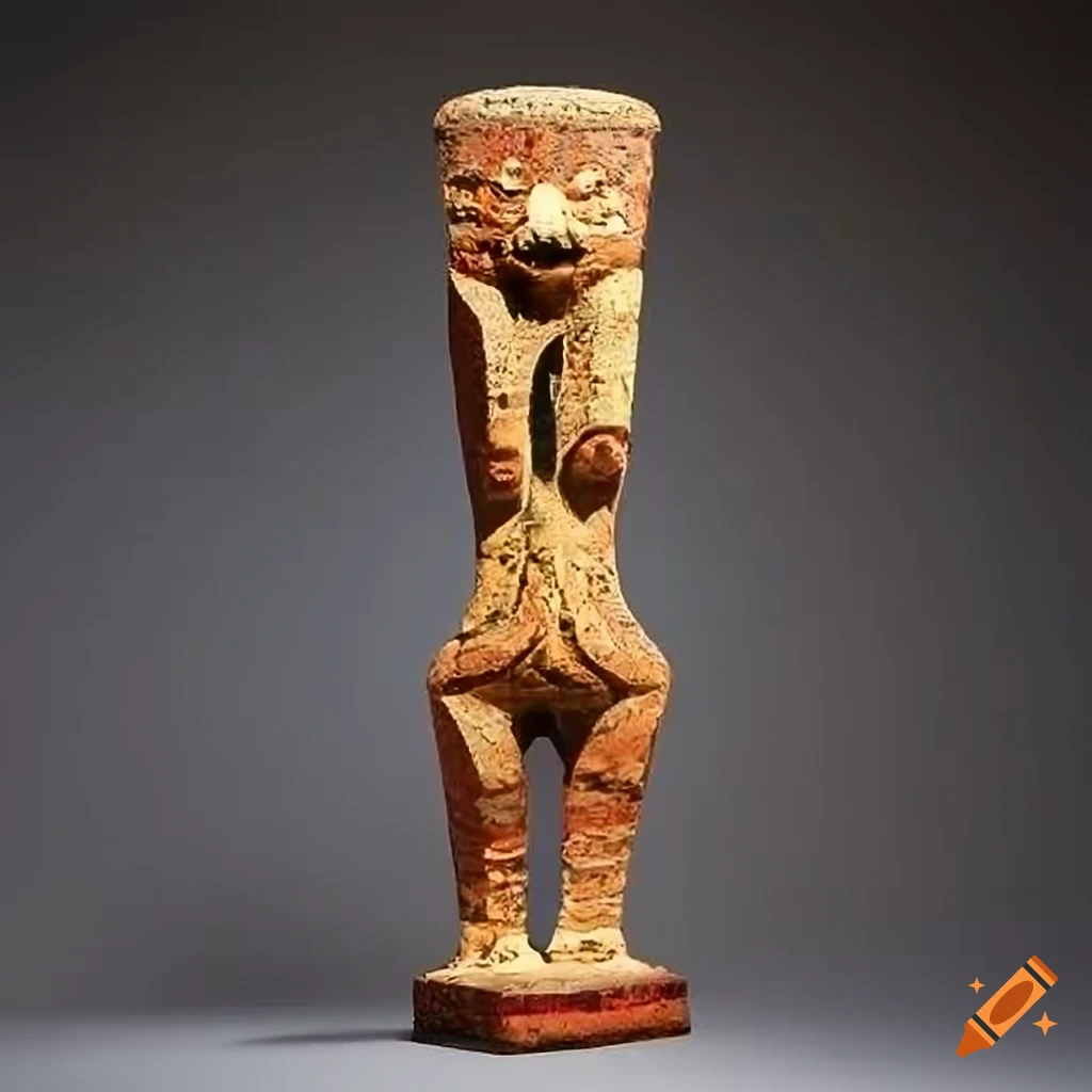 contemporary ceramic mosaic sculpture inspired by ancient Asian civilization