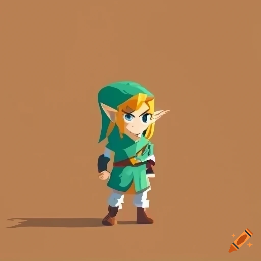 8-bit pixel art of link from zelda