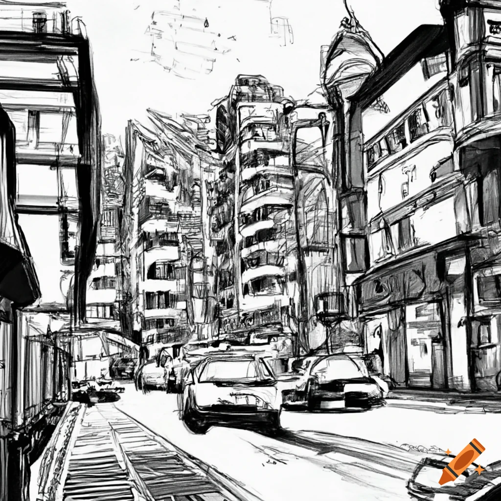 American Street Scene Ink Stock Illustration - Download Image Now - City,  New York City, Pen And Ink - iStock