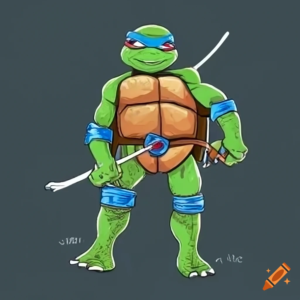 Michaelangelo Teenage Mutant Ninja Turtles Drawing Art Sketch, turtle,  pencil, animals, hand png | PNGWing