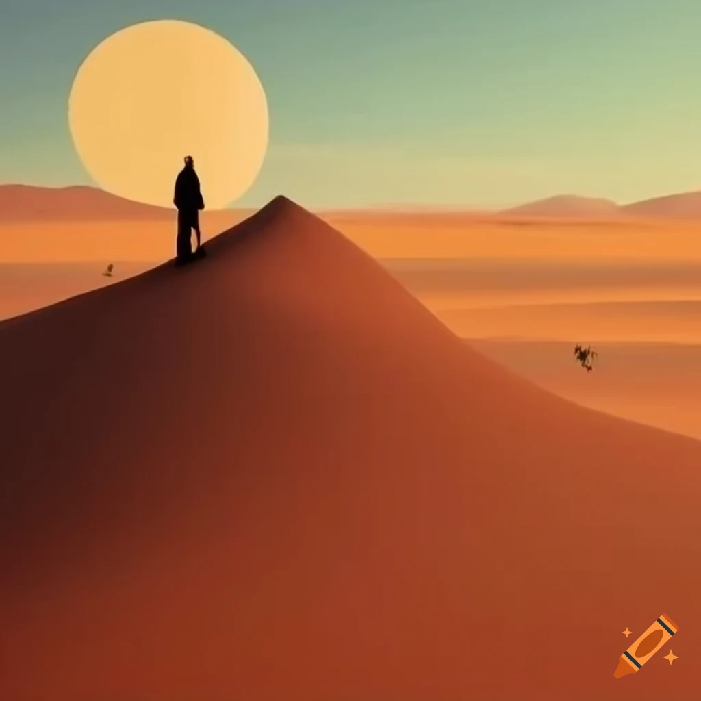 lonely man in the desert