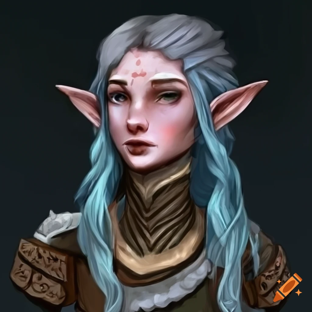 Liarnya, a young aasimar druid with unique features