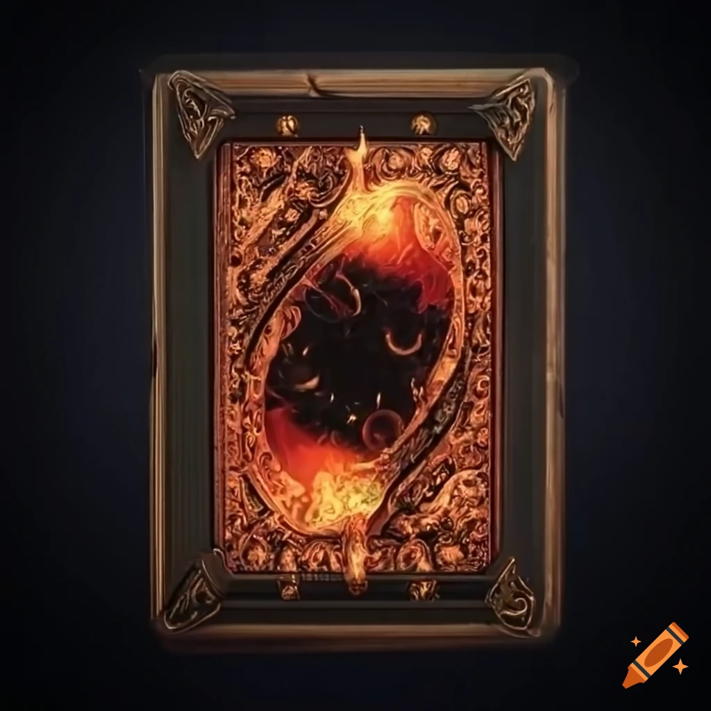 hot metal frame for a playing card