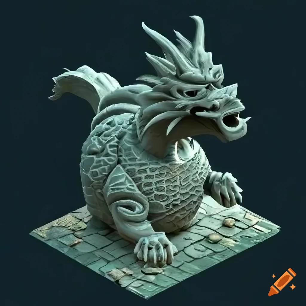Plane Chinese dragon totem in round carpet gorgeous HD No background one  point perspective - Playground