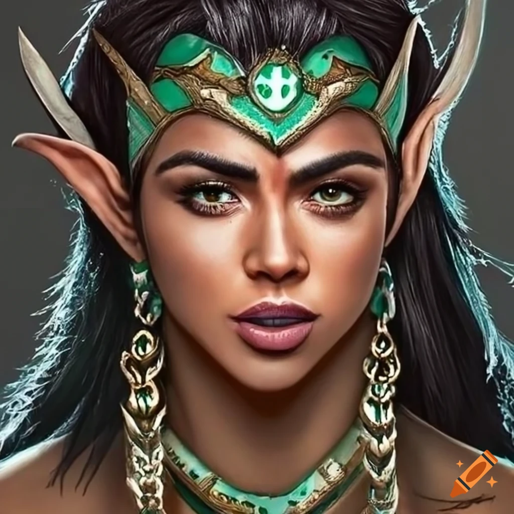 Claudia Gadelha as a fantasy elf in the Amazon
