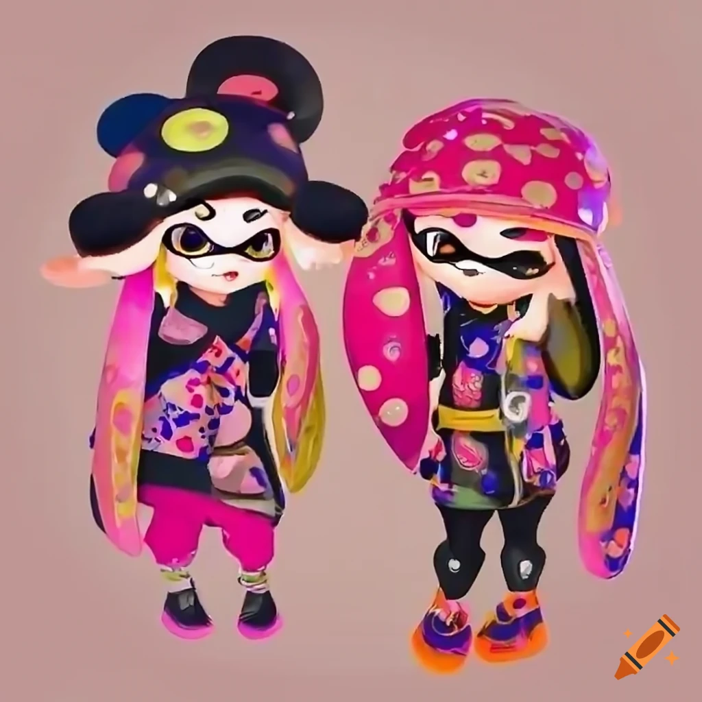 splatoon-octolings-in-japanese-and-indian-traditional-clothing-on-craiyon