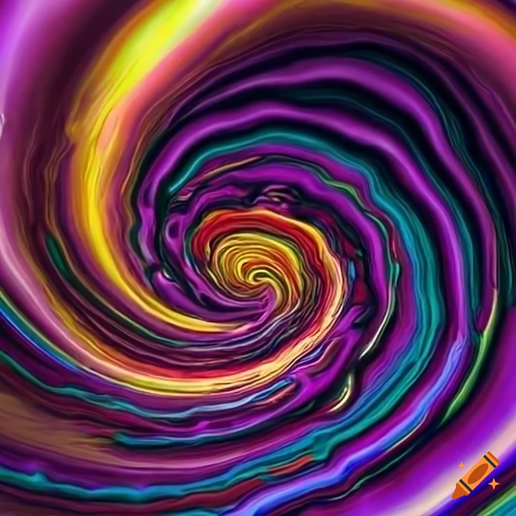 psychedelic biking in a swirling abyss