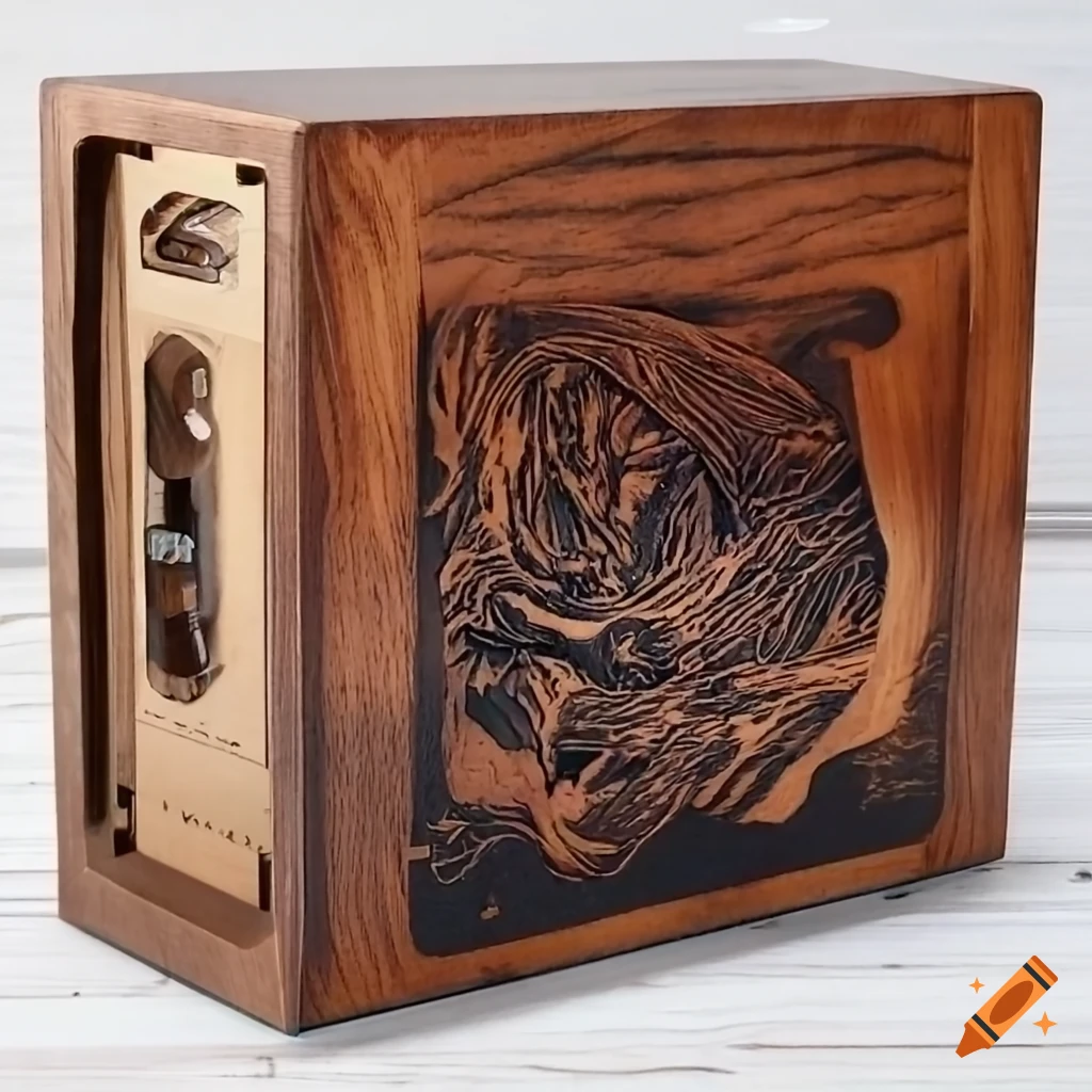 Wood engraving on a pc case