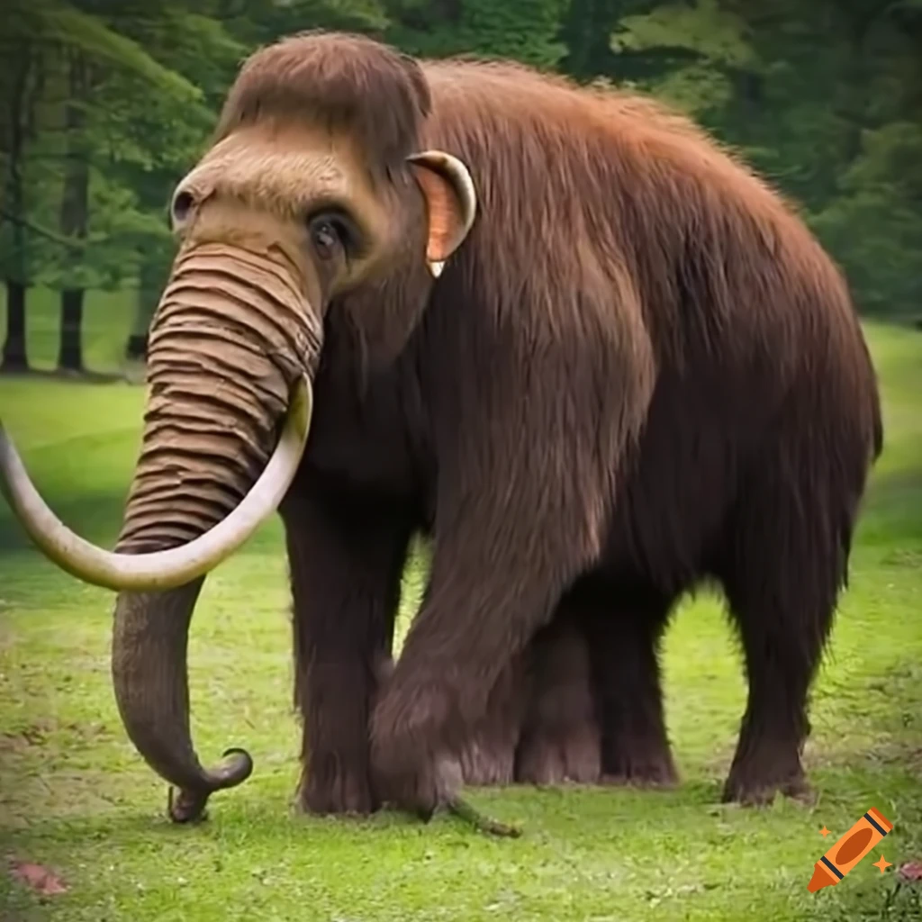 funny image of a chubby mammoth with a Rubik's cube