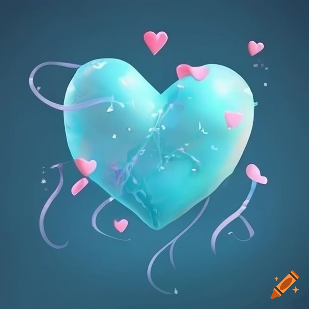 light blue gift card with heart design